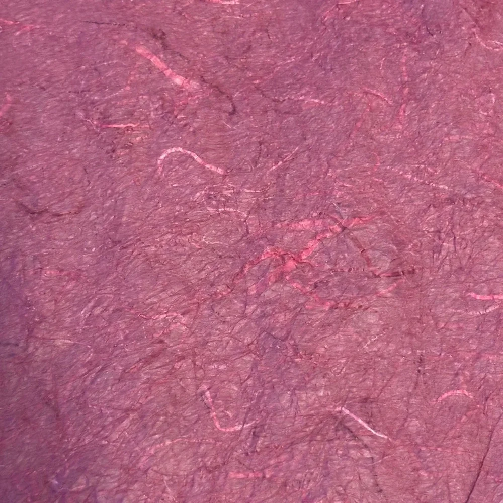 Handmade Mulberry Paper Sheet Magenta Pink Textured‎ Fiber Craft Paper 23x17